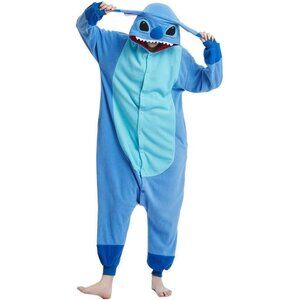 Disney Stitch Adult Unisex Onesie Pajamas Costume Size Small halloween dress up